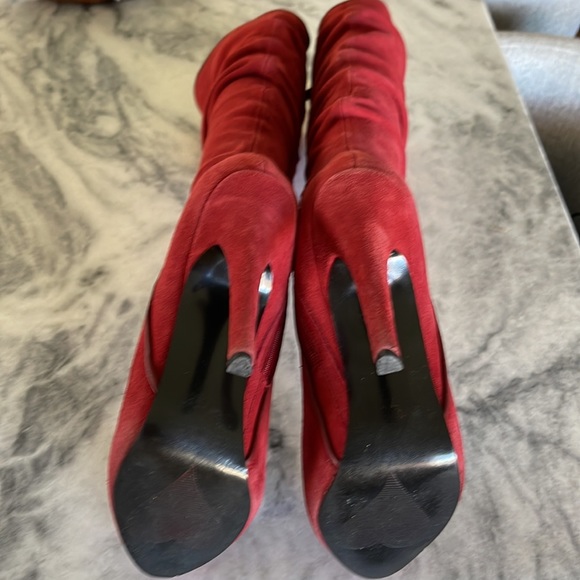 Luichiny ruched suede knee platform boots US 7 - Picture 6 of 12